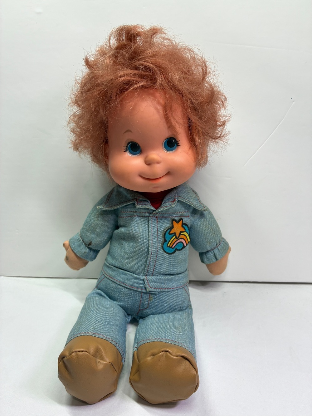 Vintage 1974 Mattel Jeans Beans doll Denim Jacket Rainbow
